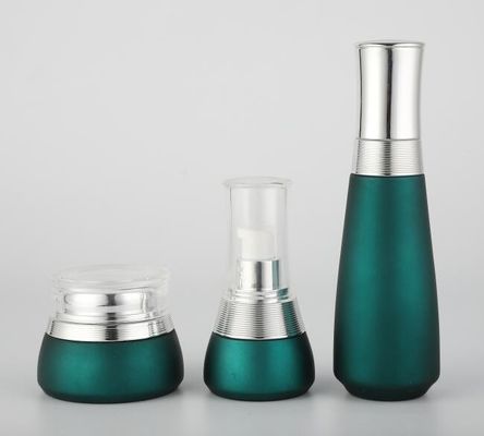 Elegan 100ml 120ml Kaca Kosmetik Krim Botol Kemasan Perawatan Kulit Berbagai Silkscreen Dan Percetakan