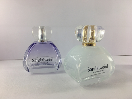 Bentuk Unik 110ml Botol Parfum Mewah Warna Transparan Surlyn Cap