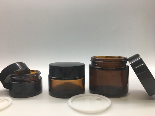5g Mini Glass Jar Kosmetik Warna Coklat 120ml Amber Glass Jar