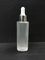 50ml Square Glass Botol Penetes Kosmetik / Frosted Botol Minyak Esensial Kemasan Perawatan Kulit