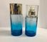 Blue Glass Botol Krim Kosmetik / Botol Pompa Isi Ulang Logo dan Warna Disesuaikan