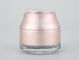 Botol Lotion Krim Kaca Merah Muda Kemasan Kosmetik Logo Dan Warna Disesuaikan