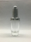 Botol Penetes Kaca Bening Mewah 30ml Penetes Perak Untuk Minyak Esensial Serum