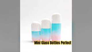 Penjualan Langsung Pabrik 15ml Mini 20ml 30ml Botol Kaca Lotion Oval Datar Botol Minyak Esensial