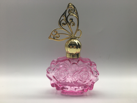 Botol Parfum Bunga Kaca 30ml 50ml Sprayer Sealing Plastic Butterfly Cap