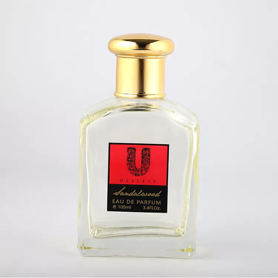 100 Ml Parfum Kosong Botol Kaca Transparan Abu-abu Muda Penyemprot Penyemprot Penyegel