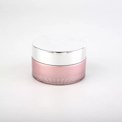 Grosir tutup plastik wadah kaca matt pink krim kulit toples kosmetik 50g