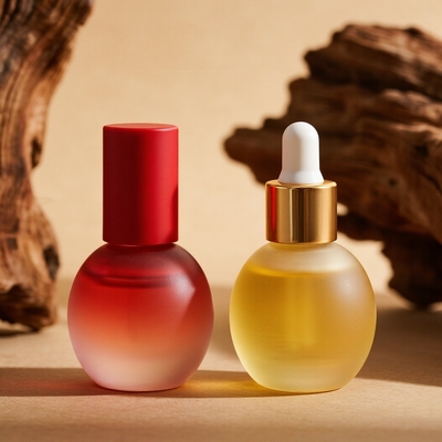 Custom Gradient 30ml Serum Bottle for Skincare - Botol Kaca Minyak Esensial Wajah dengan Dropper