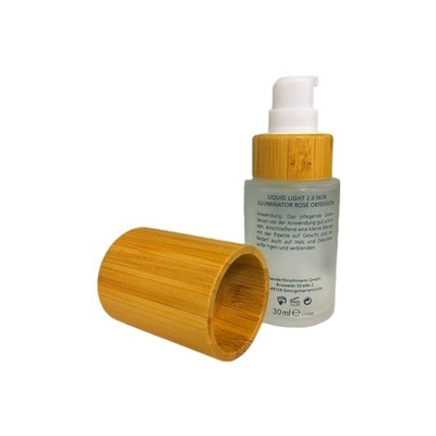 SGS MSDS Bambu Kemasan Kosmetik Botol Pompa Lotion Kaca Silinder