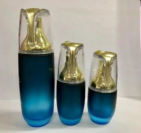 Retro Round Lotion Kosmetik Botol Pompa Botol Bagus Kinerja Penyegelan Warna Dan Pencetakan Disesuaikan