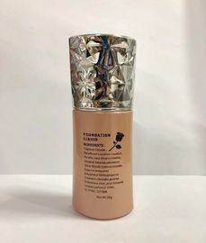 40ml Kaca Yayasan Makeup Botol Dengan Pompa Perak Dan Botol Lotion Penutup Berbagai Pencetakan Warna