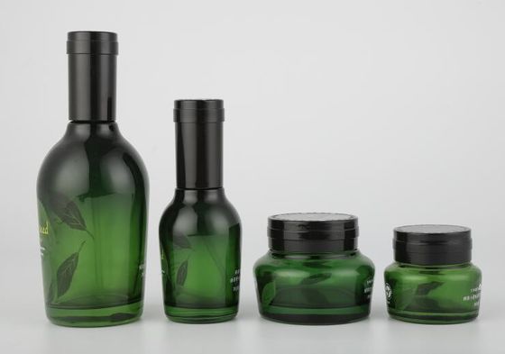 Kemasan Kosmetik Botol Pompa Jar Krim Kaca ISO9001 120ml OEM
