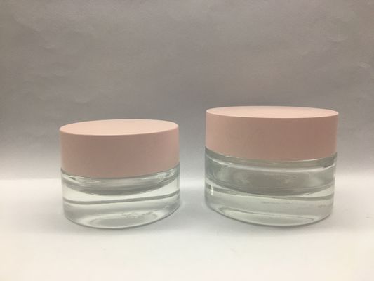 Tebal Bawah 30g 50g Kosmetik Kaca Jar Tutup Plastik Wadah Krim