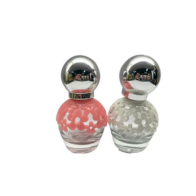 Portabel Kosong 30ML Semprot Botol Parfum Mewah Bulat Transparan