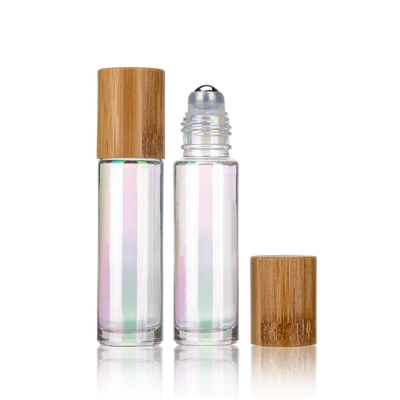 10ml Bambu Kemasan Kosmetik Roll On Glass Bottle Dengan Roller Ball