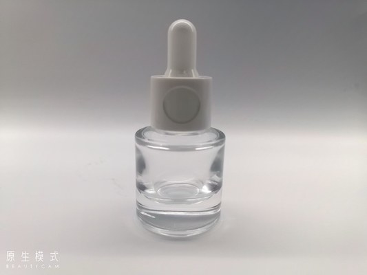 Botol Penetes Tombol Kaca 15ml Silkscreen Printing Logo Untuk Serum Perawatan Kulit