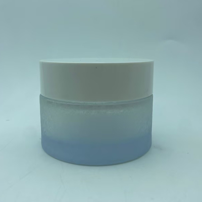 Botol Kosmetik 100ml Semprotan bunga es dengan lapisan Jar dengan tutup putih Jar krim Kemasan Perawatan Kulit OEM