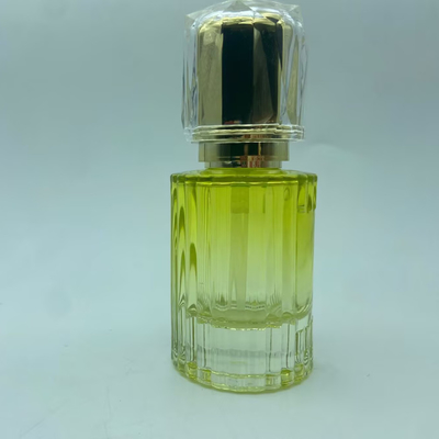 Botol Lotion Kaca Premium Kuning 40ml dengan Botol Pompa Emas Botol Kosmetik OEM
