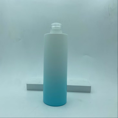 Kemasan Kosmetik Perawatan Kulit Biru Cahaya Toner Gradient Botol Kaca Dengan Tutup Sekrup