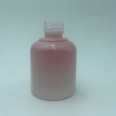 2025 Botol Kaca Pink Daur Ulang untuk Botol Dropper Minyak dengan Kerah Perak Luxury Grosir 30ml
