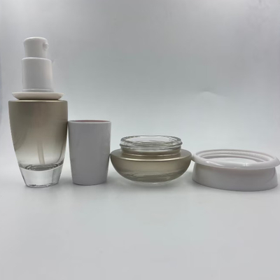 Botol Losion Botol Kosmetik dengan Pompa dan Tutup Toples Krim Kemasan Kosmetik OEM