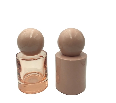 Custom 30ml & 50ml Luxury Glass Perfume Bottles Mist atau Serum Pump Glass Bottle Round Ball Cap untuk Serum Product
