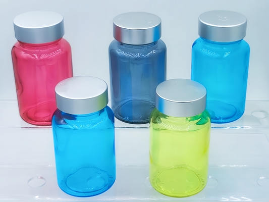 100ml Kapsul Kaca Botol suplemen rambut Botol Bulat Kapsul Kaca Untuk Serum Mata Dan Serum Wajah OEM