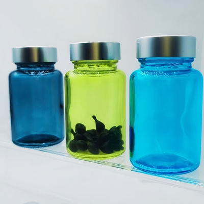 100ml Kapsul Kaca Botol suplemen rambut Botol Bulat Kapsul Kaca Untuk Serum Mata Dan Serum Wajah OEM