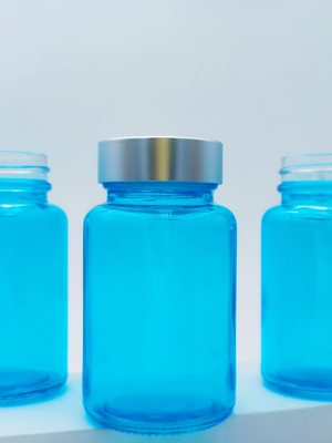 100ml Kapsul Kaca Botol suplemen rambut Botol Bulat Kapsul Kaca Untuk Serum Mata Dan Serum Wajah OEM