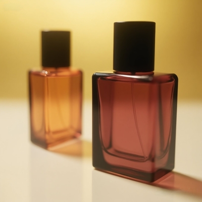 Botol Kaca Parfum 25ml Persegi Panjang Datar OEM Produsen Botol Kemasan Kosmetik Label Pribadi