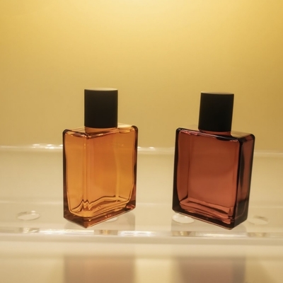 Botol Kaca Parfum 25ml Persegi Panjang Datar OEM Produsen Botol Kemasan Kosmetik Label Pribadi
