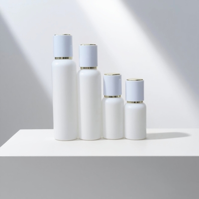 Harga Pabrik 50ml 100ml 120ml Kemasan Lotion Kaca Kosong Lotion Putih Pompa Botol Kaca Perawatan Kulit Body Set
