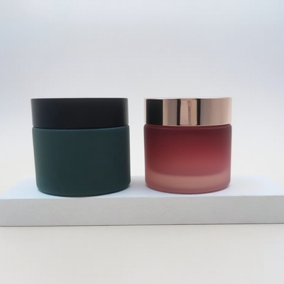 20g 30g 50g Blue Glass Kosmetik Cream Jars, Kaca Botol Kemasan Kosmetik Cream Botol OEM