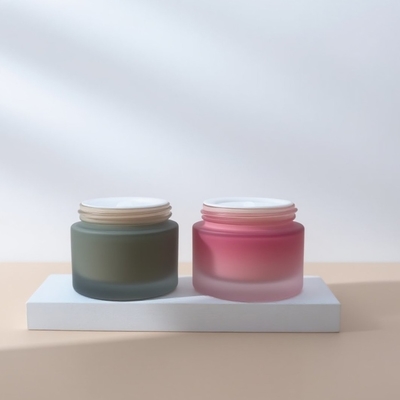 20g 30g 50g Blue Glass Kosmetik Cream Jars, Kaca Botol Kemasan Kosmetik Cream Botol OEM