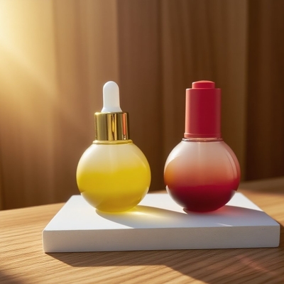 Custom Gradient 30ml Glass Serum Bottle for Skincare with Face Moisture Dropper - Kemasan Kosmetik
