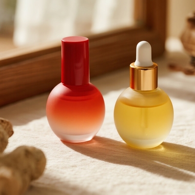 Custom Gradient 30ml Serum Bottle for Skincare - Botol Kaca Minyak Esensial Wajah dengan Dropper