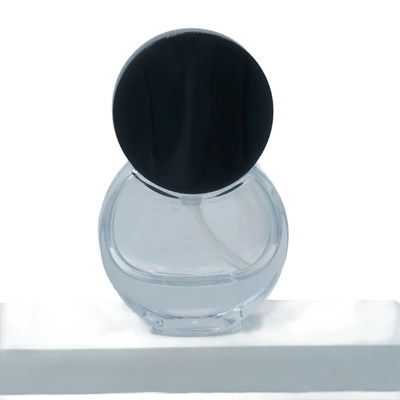 Botol kaca bulat 30ml yang dapat disesuaikan dengan dasar yang tebal, makeup primer dan botol serum untuk produk kosmetik