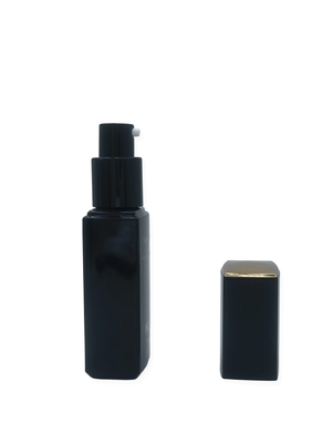 Botol Pompa Serum Primer Rias Persegi Mewah 30ml Grosir untuk Kosmetik dengan Tutup Cetak Logo Kustom