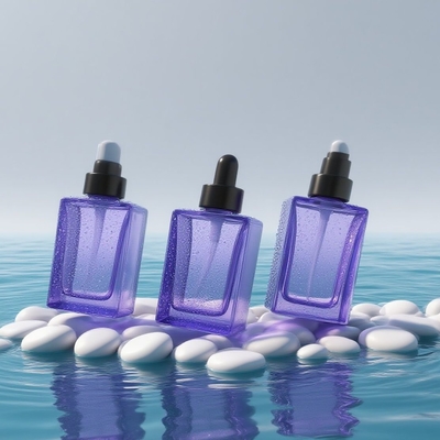 Botol Serum Mata Kaca Persegi 30ml yang Dapat Disesuaikan dengan Pipet untuk Serum Kosmetik - Dapat Didaur Ulang