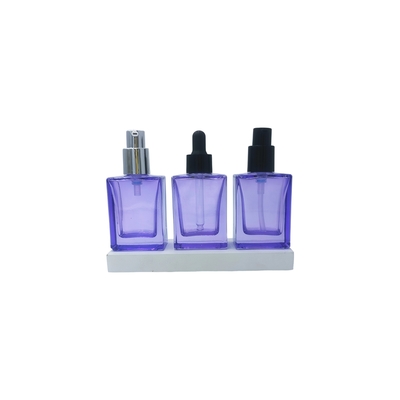 Botol Serum Mata Kaca Persegi 30ml yang Dapat Disesuaikan dengan Pipet untuk Serum Kosmetik - Dapat Didaur Ulang