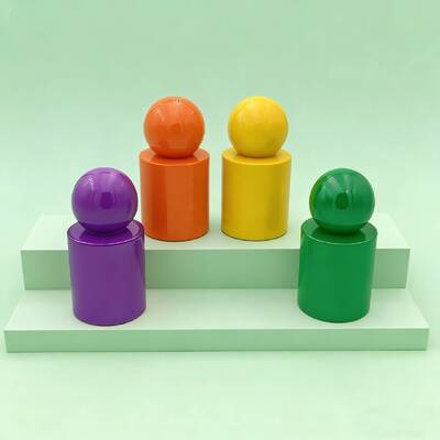 Custom 30ml & 50ml Luxury Glass Perfume Bottles Mist atau Serum Pump Glass Bottle Round Ball Cap untuk Serum Product