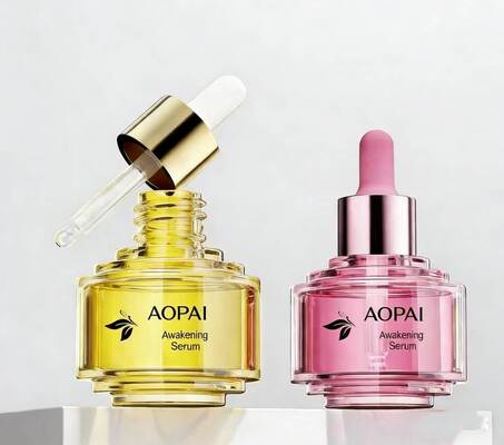 Botol Penetes Kaca Dua Warna 30Ml Mewah Desain Step-Up Bergaya Baru untuk Botol Minyak Esensi Perawatan Kulit