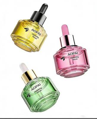 Botol Penetes Kaca Dua Warna 30Ml Mewah Desain Step-Up Bergaya Baru untuk Botol Minyak Esensi Perawatan Kulit