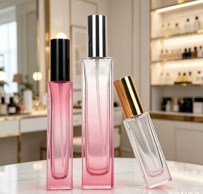 Botol Kaca Semprot Tutup Ulir untuk Kosmetik 5ml 10ml Botol Kaca Isi Ulang Parfum Portabel