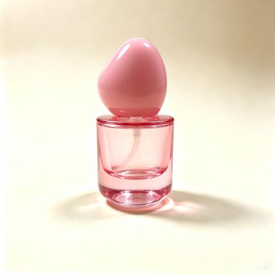 Botol Kaca Foundation Mewah 30ml Dasar Bulat Tebal Bahu Datar Tutup Bentuk Khusus Wadah Kaca Foundation Cair