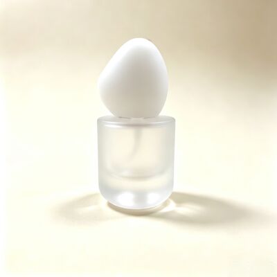 Botol Kaca Foundation Mewah 30ml Dasar Bulat Tebal Bahu Datar Tutup Bentuk Khusus Wadah Kaca Foundation Cair