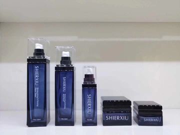 Guci Krim Kosmetik Kaca / Botol Lotion Ramah Lingkungan Perawatan Kulit Dan Kemasan Rias OEM