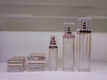Guci Krim Kosmetik Kaca / Botol Lotion Ramah Lingkungan Perawatan Kulit Dan Kemasan Rias OEM