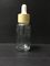 Transparan 30ml Botol Minyak Esensial Botol Penetes Kaca Dengan Kemasan Plastik Cap Perawatan Kulit
